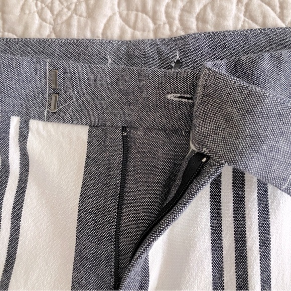 Vince sample piece blue/white cotton vertical striped pants - Picture 6 of 14